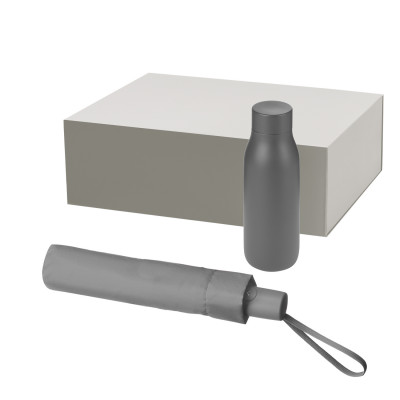 Подарочный набор Севилла (Sevilla), Атланта (Atlanta), серый (зонт, термобутылка)