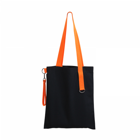 Шоппер Superbag black с ремувкой 4sb (чёрный с оранжевым)