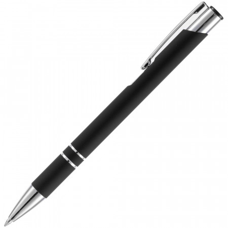 Ручка шариковая Keskus Soft Touch, черная