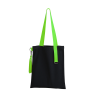 Шоппер Superbag black с ремувкой 4sb (чёрный с салатовым)
