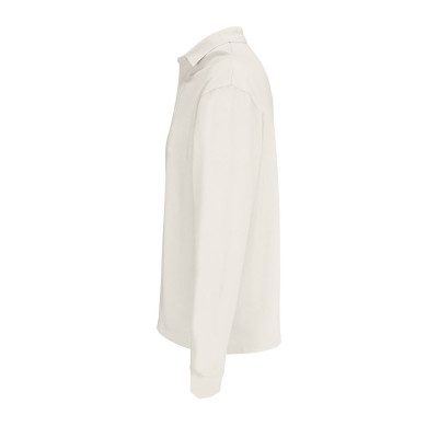 Рубашка поло оверсайз с длинным рукавом Heritage, молочная