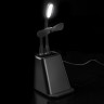 Настольный органайзер с зарядкой, лампой, вентилятором и подсветкой лого powerTower, черный