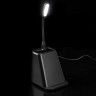 Настольный органайзер с зарядкой, лампой, вентилятором и подсветкой лого powerTower, черный