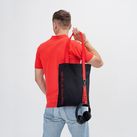 Шоппер Superbag black (чёрный с салатовым)