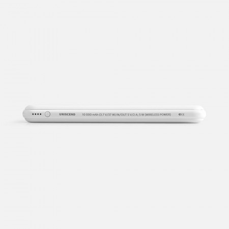 Аккумулятор с беспроводной зарядкой All Day Wireless, 10000 мАч, белый