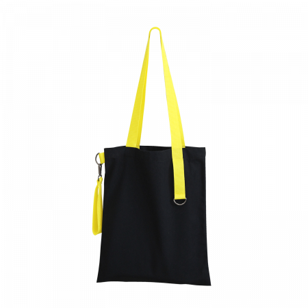 Шоппер Superbag black с ремувкой 4sb (чёрный с салатовым)