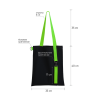 Шоппер Superbag black с ремувкой 4sb (чёрный с салатовым)