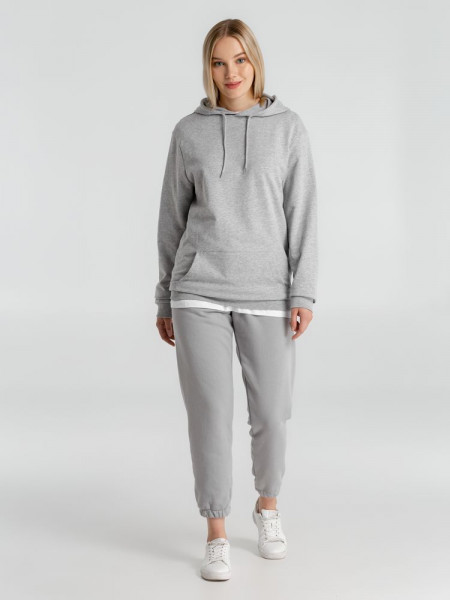 Толстовка с капюшоном унисекс Hoodie, серый меланж