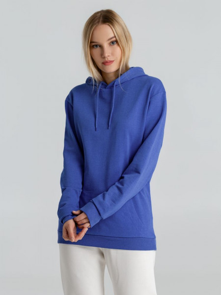 Толстовка с капюшоном унисекс Hoodie, ярко-синий меланж