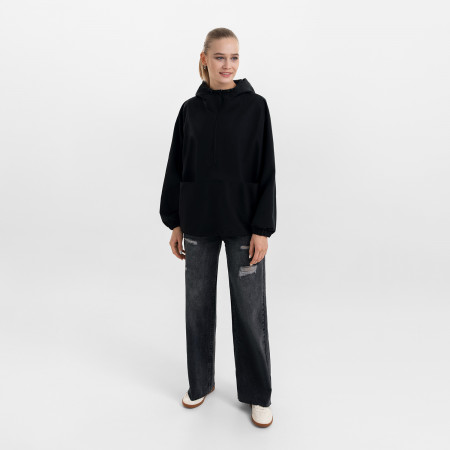 Ветровка (анорак) оверсайз унисекс Риссман (Rissman), черная