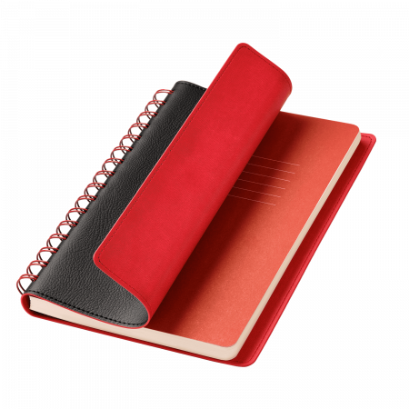 Ежедневник Виста (Vista) недатированный, черный/красный