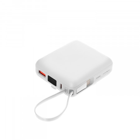 Внешний аккумулятор с подсветкой Риттер PD (Ritter PD) 10000mAh с функцией беспроводной зарядки 15W, белый