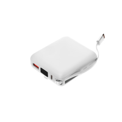 Внешний аккумулятор с подсветкой Риттер PD (Ritter PD) 10000mAh с функцией беспроводной зарядки 15W, белый