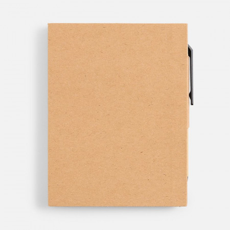 Мини-блокнот Eco Light с ручкой с черными элементами, ver.2