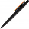 Ручка шариковая Prodir DS5 TRR-P Soft Touch, черная с оранжевым