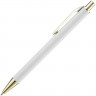 Ручка шариковая Lobby Soft Touch Gold, белая