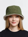 Панама Bucket двусторонняя утепленная, хаки с бежевым