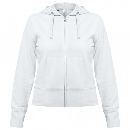 Толстовка женская Hooded Full Zip белая