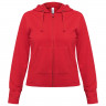 Толстовка женская Hooded Full Zip красная
