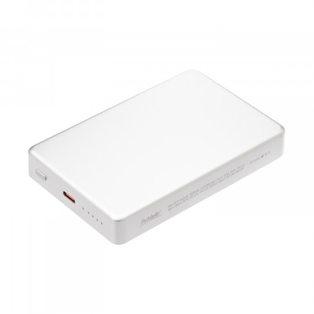 Внешний аккумулятор Atlantis PD Plus 10000mAh с функцией беспроводной зарядки 15W, серебряный